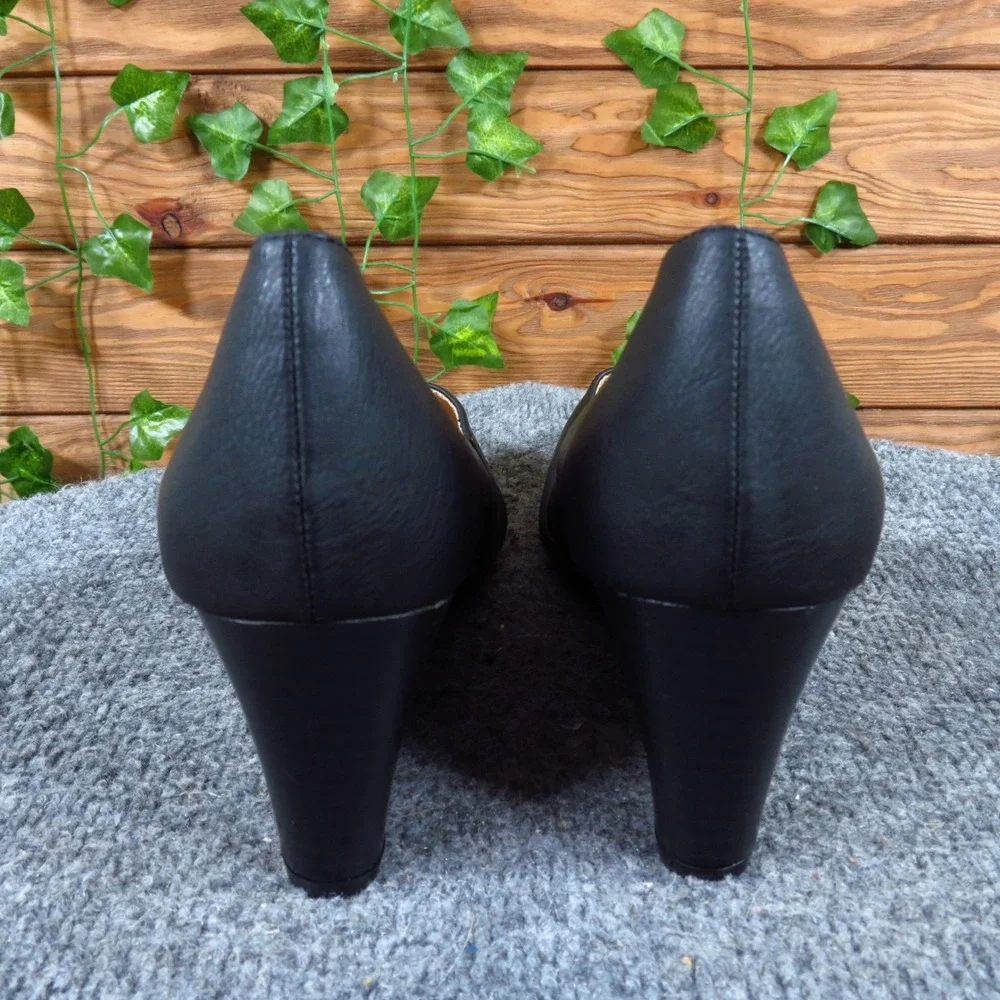 Simply Styled Stanzie Women Wedge Pump Size 10 Dress Office Professional Black